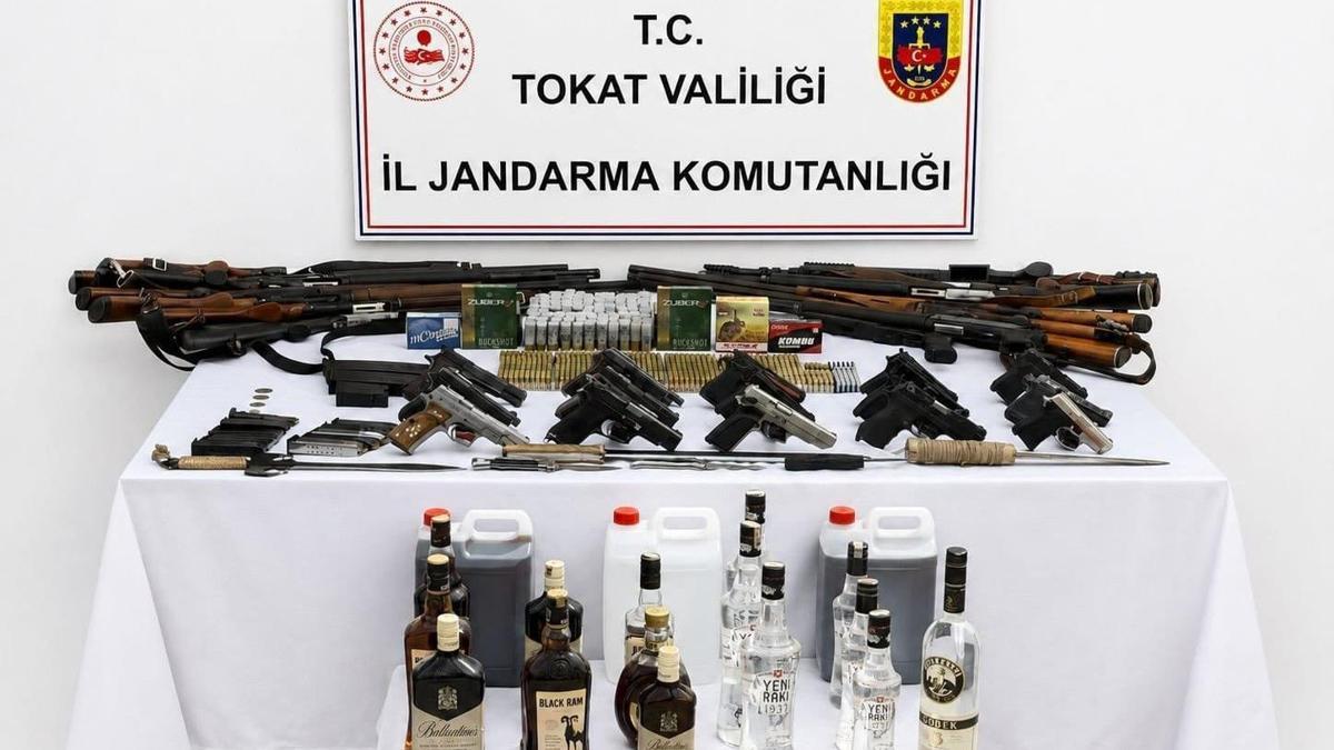 Tokatta silah ve kaçakçılık operasyonu: 14 gözaltı