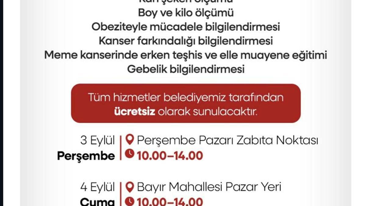 Menteşe'de Halk Sağlığı Haftası kapsamında ücretsiz sağlık taraması