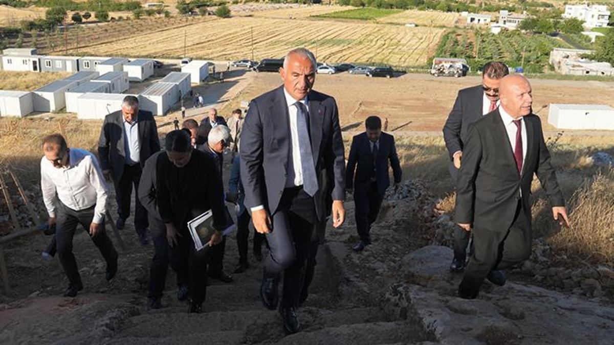 Bakan Ersoy Adıyamanda! Kommagenenin kadim kenti Perrede çalışmalar sürüyor
