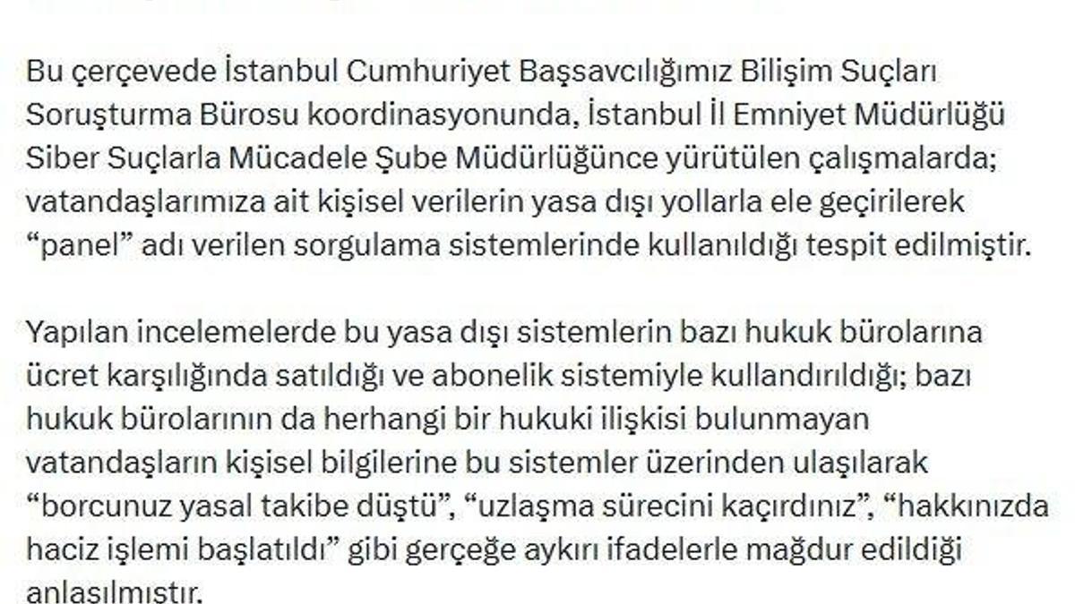 Kişisel verileri yasa dışı kullanan 31 avukata gözaltı kararı