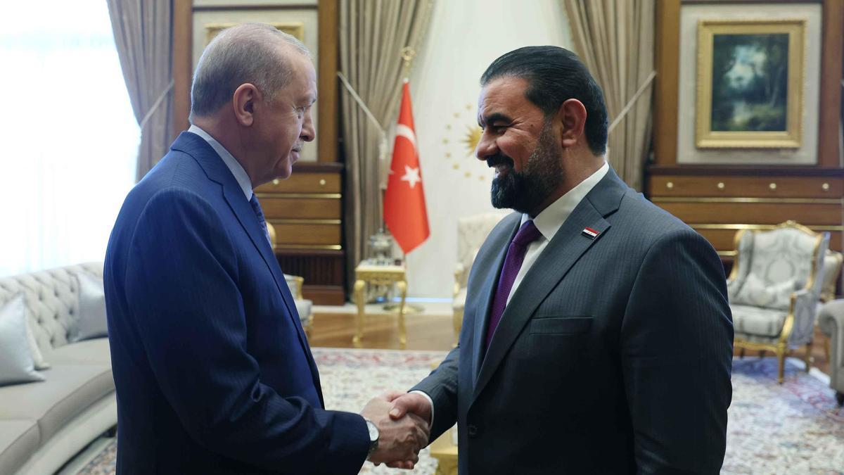 Cumhurbaşkanı Erdoğan, Irak Temsilciler Meclisi Başkanı Halbusi'yi kabul etti haber görseli
