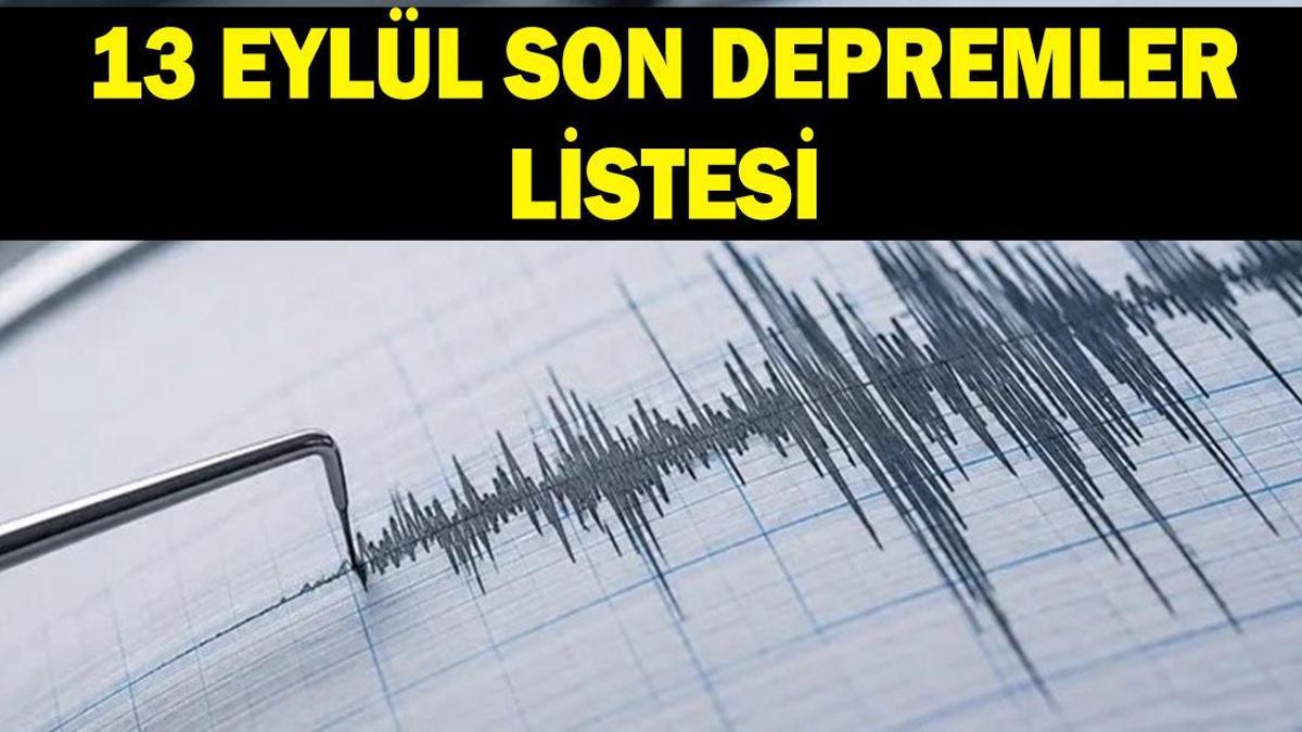13 EYLÜL SON DEPREMLER LİSTESİ AFAD VE KANDİLLİ: Az önce deprem mi oldu? En son nerede ve kaç şiddetinde deprem oldu? AFAD ve Kandilli Rasathanesi son depremler listesi haber görseli