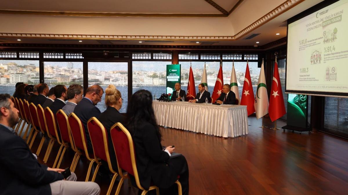 Yeşilay, tütün kontrolüne yönelik kamuoyu araştırmalarının sonuçlarını açıkladı haber görseli