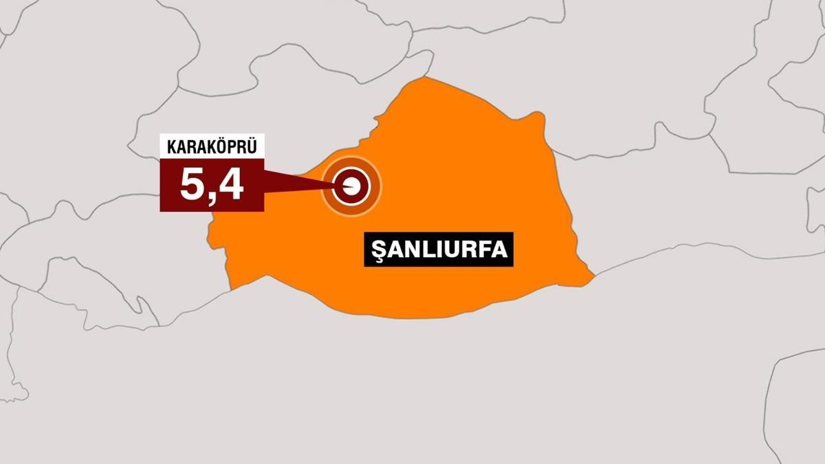 SON DAKİKA! Şanlıurfa'da 5,4 büyüklüğünde deprem! Vali Şıldak: Can kaybı ve yıkım yok haber görseli