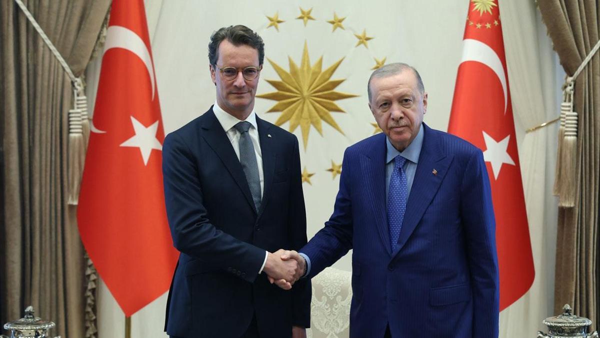 Cumhurbaşkanı Erdoğan, Hendrik Wüst'ü kabul etti