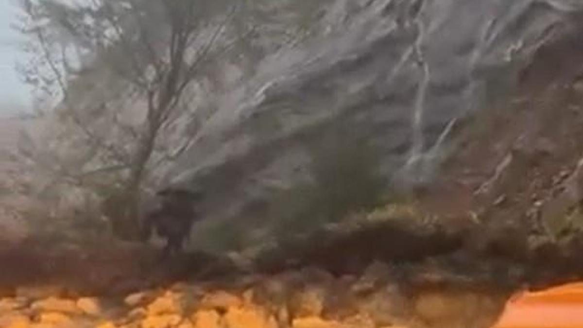 Uludağ yolunda heyelan