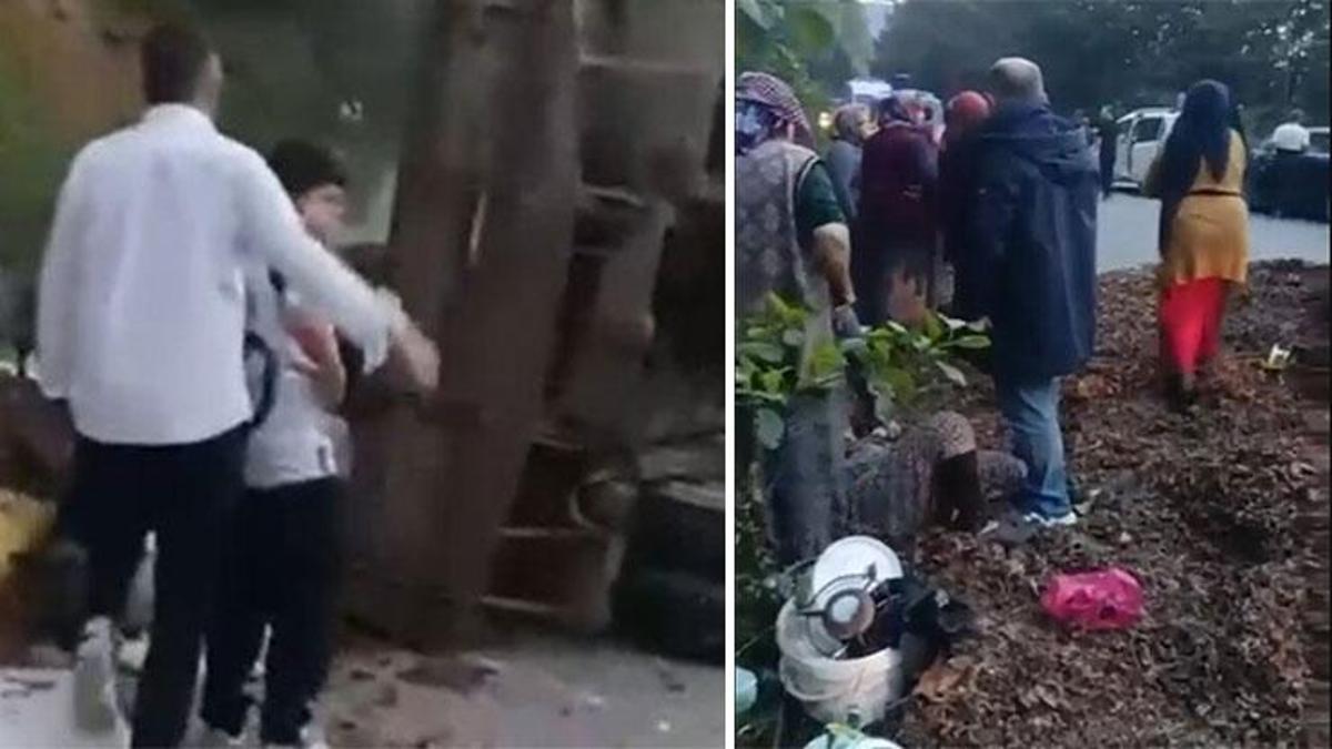 Düzce'de traktör römorku devrildi: 11 yaralı