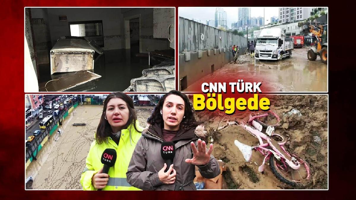 İşte yağmur sonrası İstanbul manzarası… Sel gitti, felaketin izleri kaldı!