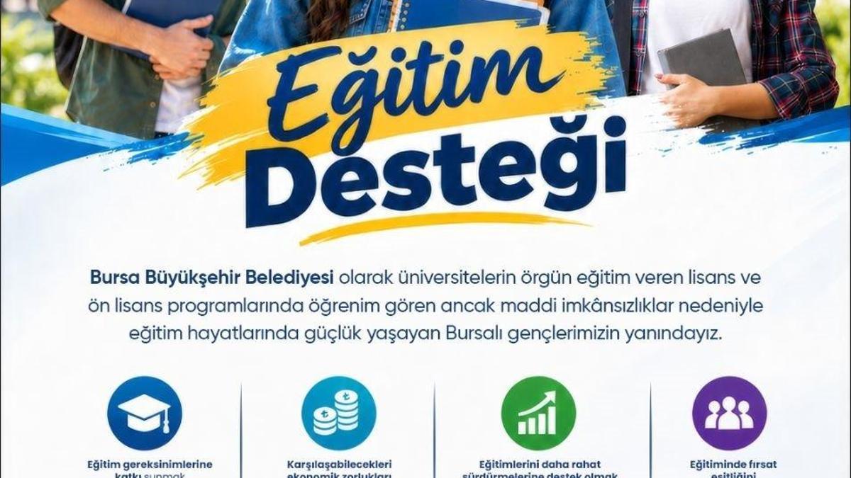 Büyükşehir'den üniversite öğrencilerine eğitim desteği haber görseli