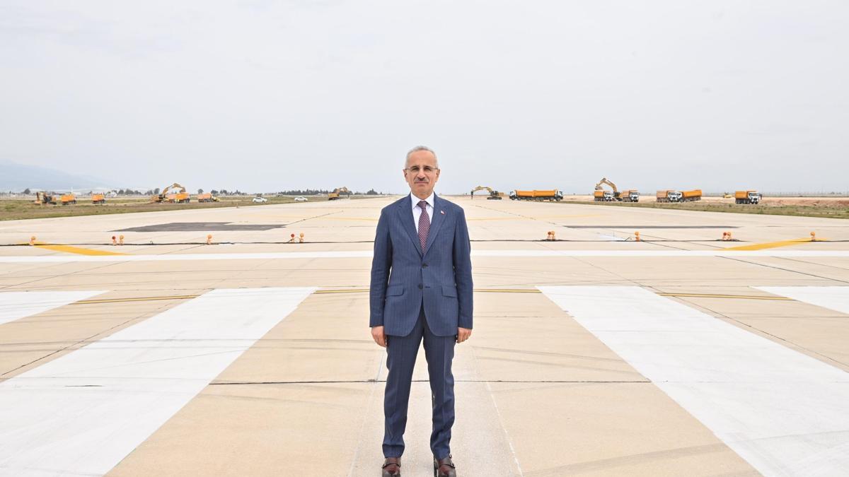 Bakan Uraloğlu açıkladı! Hatay Havalimanı'nda apron genişletme tamamlandı