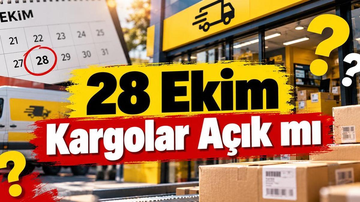 28 EKİM KARGOLAR AÇIK MI, SAAT KAÇA KADAR ÇALIŞIYOR? Cumhuriyet Bayramı'nda Kargolar Açık mı? PTT, Yurtiçi, Aras, DHL, Hepsi Express, Trendyol Express 28-29 Ekim Kargo Çalışma Saatleri