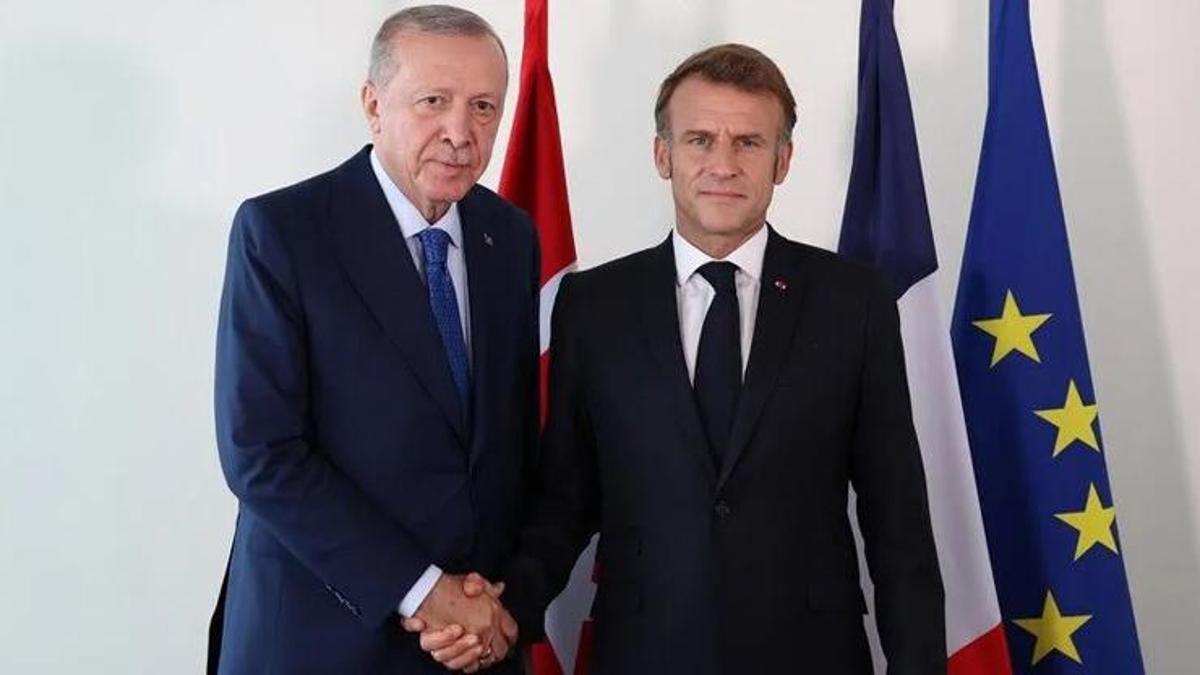 Cumhurbaşkanı Erdoğan, Macron ile görüştü