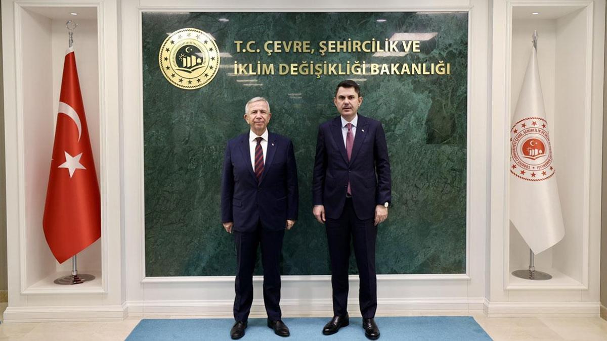 Bakan Kurum, Mansur Yavaş ile görüştü
