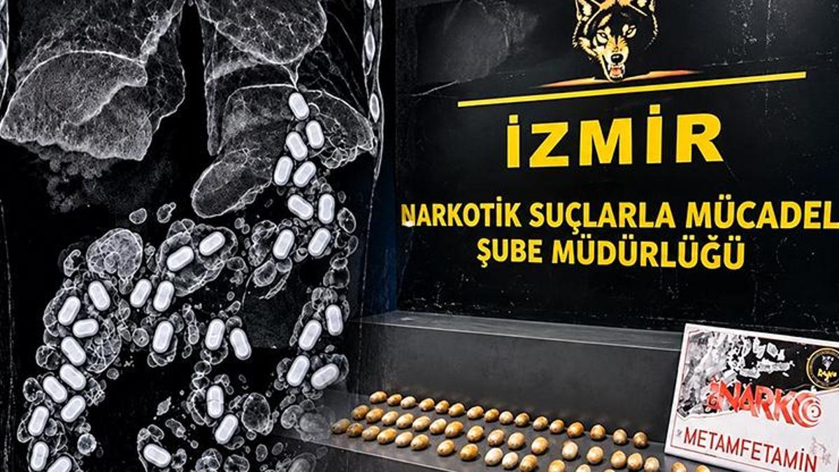 İzmir Havalimanı'nda uyuşturucu operasyonu: Midesinden çıkanlar şoke etti