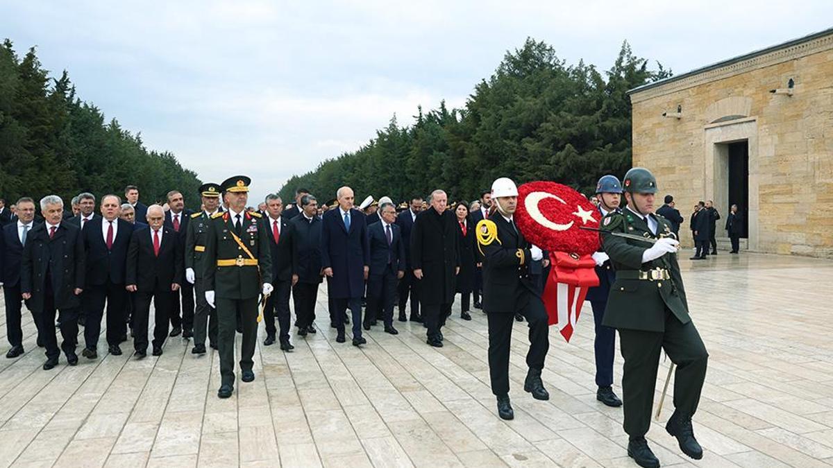 Cumhuriyet'in 103. yılı: Devlet erkanı Anıtkabir'i ziyaret etti