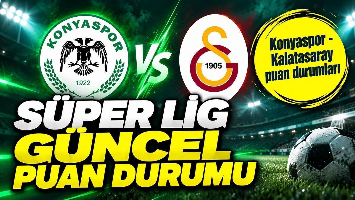 KONYASPOR - GALATASARAY PUAN DURUMLARI | Konyaspor Galatasaray Maçında Golleri Kim Attı? Süper Lig Güncel Puan Durumu