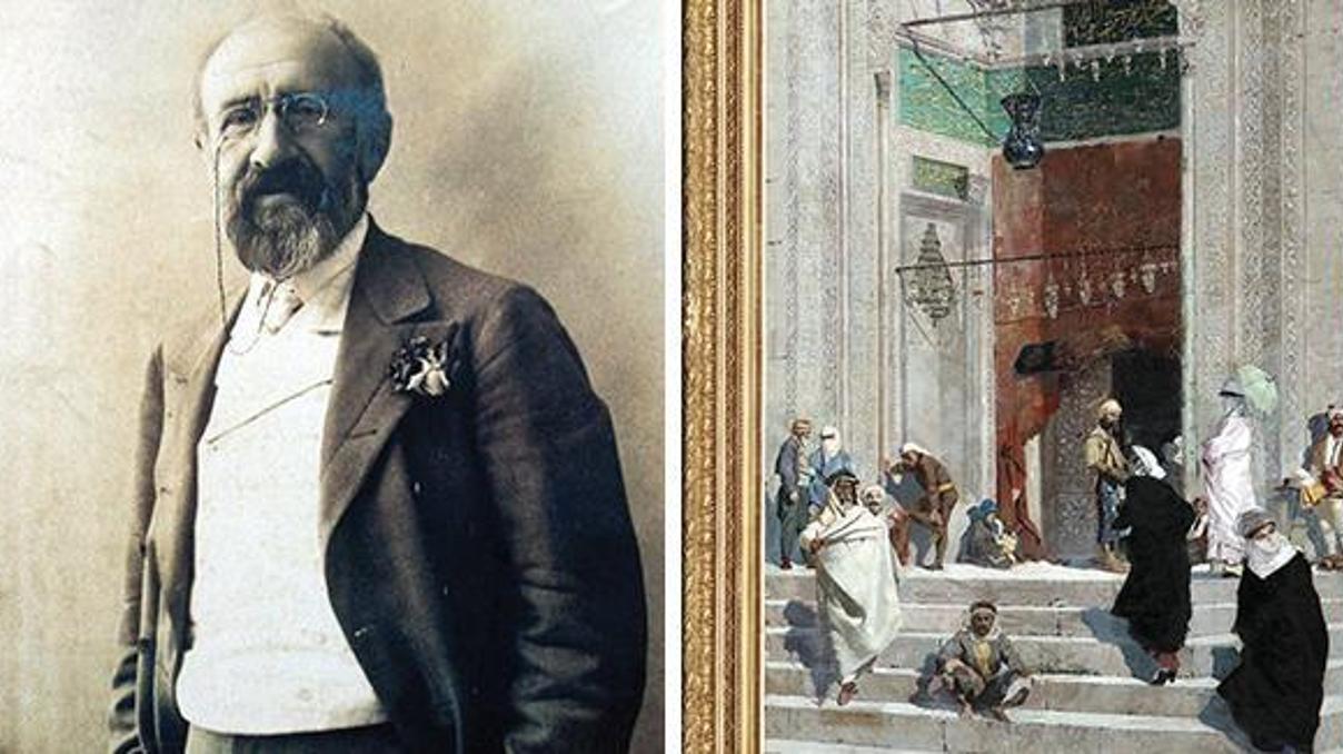 Osman Hamdi Beyin Cami Önü tablosu 10 milyon TLden satışa çıktı Osman Hamdi Beyin Cami Önü tablosu 10 milyon TLden satışa çıktı