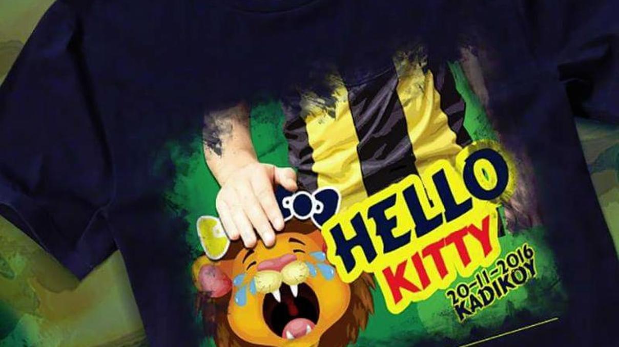 Fenerbahçeden derbiye özel Hello Kitty tişörtü Fenerbahçeden derbiye özel Hello Kitty tişörtü