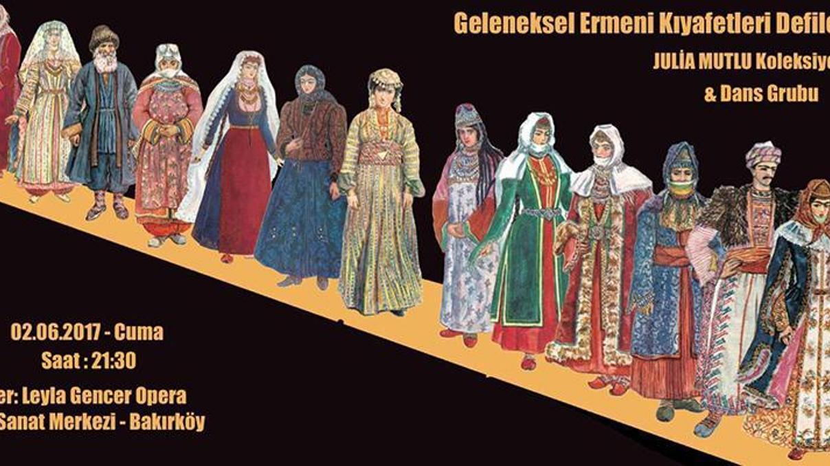 Geleneksel Ermeni kıyafetleri defilesi Leyla Gencerde