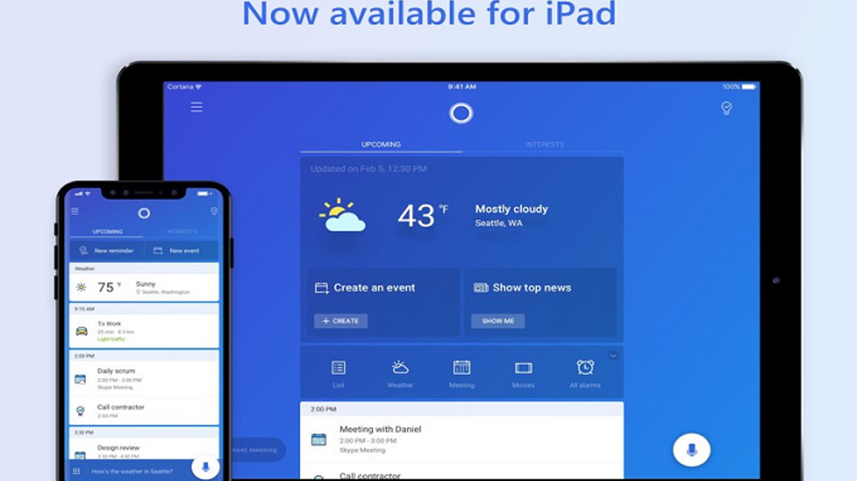 Cortana, iPad sahiplerinin sorularını yanıtlayacak