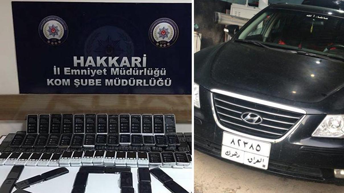Otomobilin tamponundan 161 kaçak cep telefonu çıktı
