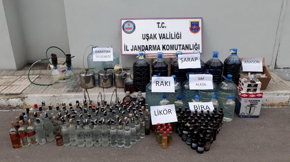 Kaçak içki imalathanesine baskın Kaçak içki imalathanesine baskın