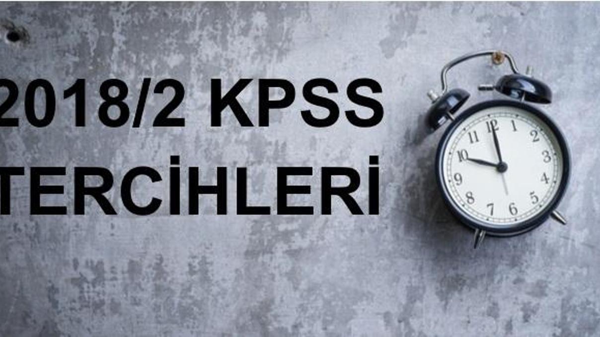 2018/2 KPSS tercih sonuçları ÖSYM tarafından açıklandı