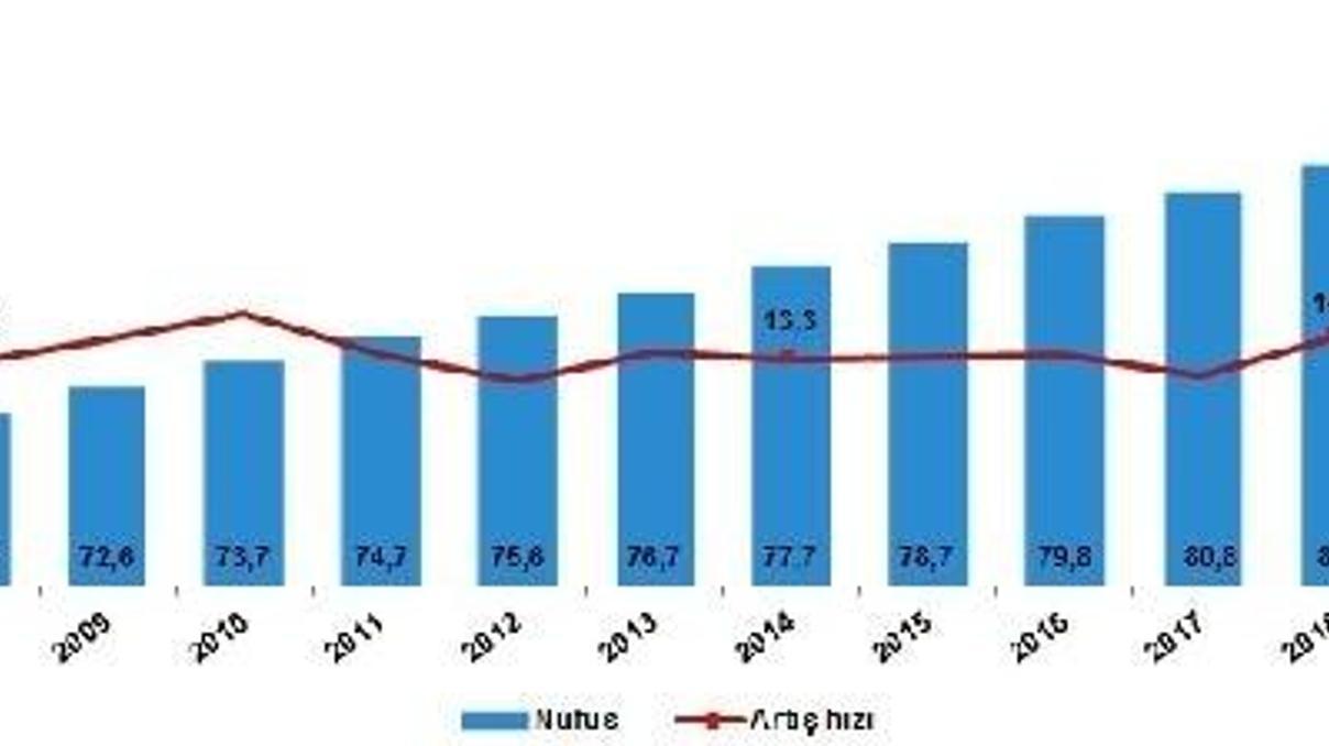 TÜİK - Yıllık nüfus artış hızı 2019 yılında binde 13.9a geriledi TÜİK - Yıllık nüfus artış hızı 2019 yılında binde 13.9a geriledi