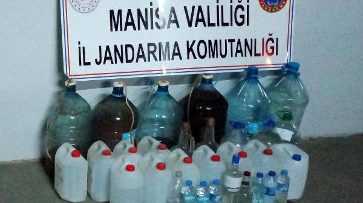 Manisada 160 litre sahte içki ele geçirildi