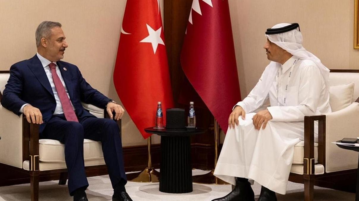 Dışişleri Bakanı Hakan Fidan, Katar Başbakanı ile Gazzeyi görüştü
