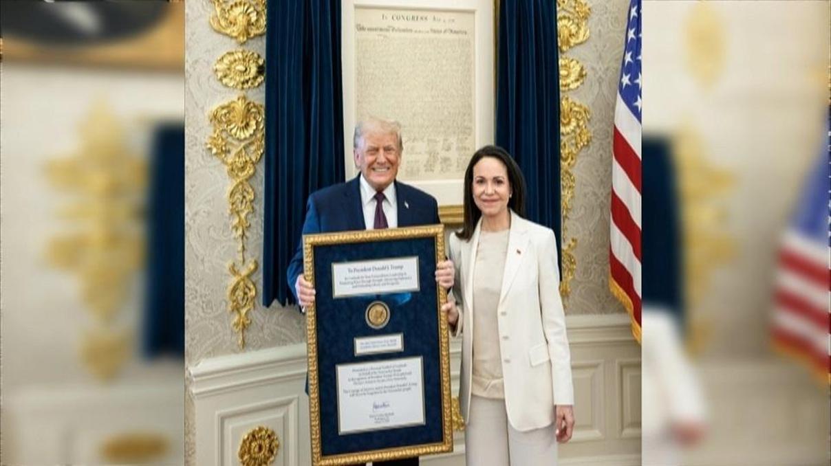 Trump, Venezuelalı muhalif lider Machado ile tekrar bir araya gelecek Trump, Venezuelalı muhalif lider Machado ile tekrar bir araya gelecek