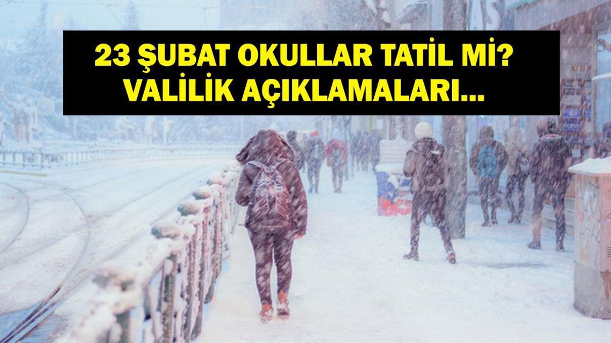 23 ŞUBAT OKULLAR TATİL Mİ Bugün Okul Var Mı 23 Şubat Valiliklerden Okul Tatili Haberi Geldi Mi