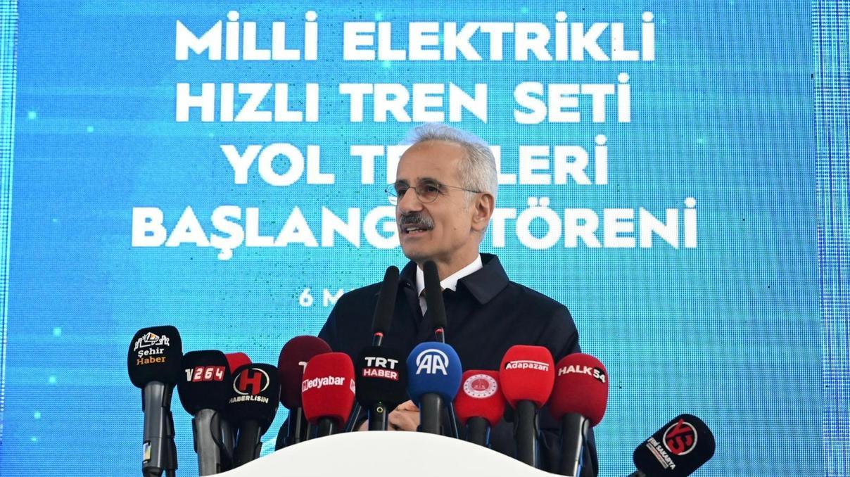 Bakan Uraloğlu açıkladı: Yerli ve milli trenimizden hız rekoru