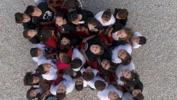 Bodrum'da öğrenciler ve öğretmenlerden 100'üncü yıl marşı