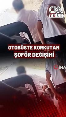 Seyir Halindeki Yolcu Otobüsünde Korkutan Şoför Değişimi! Kazalar Da Ders Olmadı