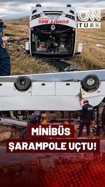 Afyonkarahisar'da Feci Kaza! Minibüs Şarampole Yuvarlandı: Onlarca Yaralı