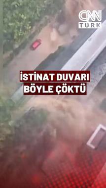 İstanbul'da İstinat Duvarı Böyle Çöktü! Toprak Suya Doydu, Heyelan Riski Var