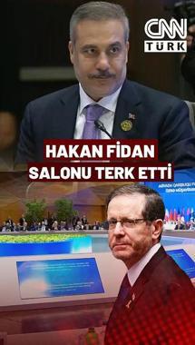 Hakan Fidan'dan İsrail Cumhurbaşkanı Herzog'a Sert Tepki: Salonu Böyle Terk Etti!