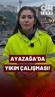 Sel Sularının Çekilmesinin Ardından Ayazağa'da Yıkım Çalışmaları!