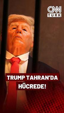 Trump Tahran'da Hücreye Konuldu! Maskeli Oyuncu Reklam Panosunda Hapse Girdi