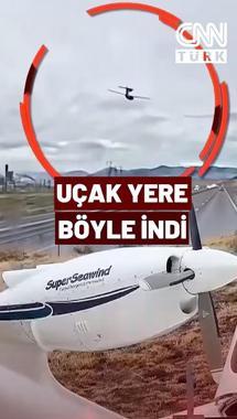 Havada Arızalanan Uçak Yola İndi! Bariyerlere Çarparak Durabildi