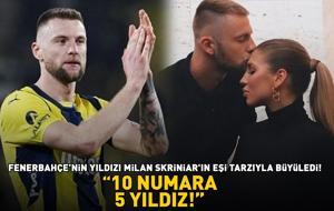 Rangers - Fenerbahçe maçı öncesi gündem oldu! Milan Skriniar'ın eşi tarzıyla büyüledi: '10 NUMARA 5 YILDIZ!'