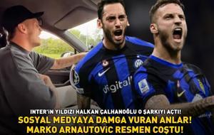 Inter'in yıldızı Hakan Çalhanoğlu o şarkıyı açtı! Marko Arnautovic resmen coştu! SOSYAL MEDYAYA DAMGA VURAN ANLAR!