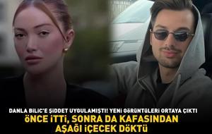 Danla Bilic'in eski sevgilisi Berk Çetin'in skandal görüntüleri ortaya çıktı! ÖNCE İTTİ, SONRA KAFASINDAN AŞAĞI İÇECEK DÖKTÜ
