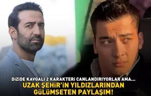 Uzak Şehir'in yıldızları Ferit Kaya ile Atakan Özkaya'dan gülümseten paylaşım! Dizide kavgalı 2 karakteri canlandırıyorlar ama...