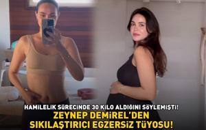 Hamilelik sürecinde 30 kilo almıştı! Volkan Demirel'in güzeller güzeli eşi Zeynep Demirel'den sıkılaştırıcı egzersiz tüyosu