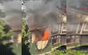 Sarıyer'de ahşap binada korkutan yangın