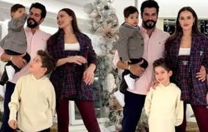 Burak Özçivit ve Fahriye Evcen’den Aile Yemeği Pozu