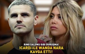 Galatasaray'ın yıldızı Icardi ile Wanda Nara kavga etti! RİNG SALONU GİBİ DURUŞMA!