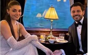 Hande Erçel ve Hakan Sabancı'nın lüks tren yolculuğu dudak uçuklattı!